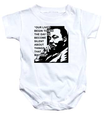 KinHui Elastic Black T Shirt for Baby MLK Onesies 